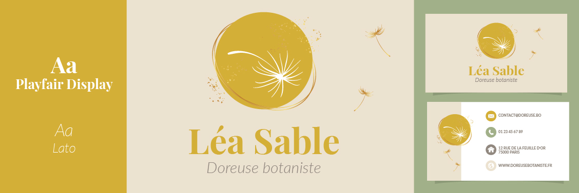 LÉA SABLE | DOREUSE BOTANISTE IDENTITÉ VISUELLE | LÉA SABLE | DOREUSE BOTANISTE