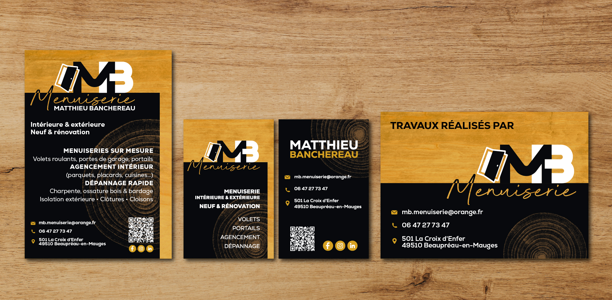 Identité visuelle MB_Menuiserie pensée pour fonctionner sur tous supports
