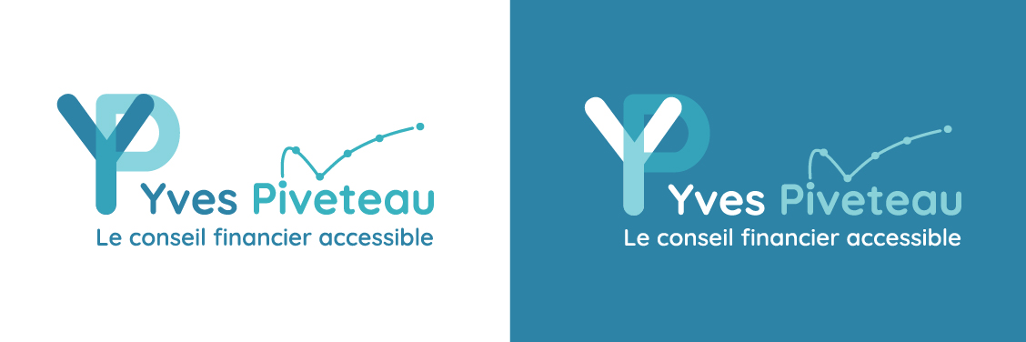 Logo professionnel créé pour Yves Piveteau, conseiller financier indépendant, spécialisé dans l'accompagnement et le conseil financier accessible.